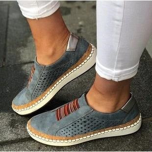 Baskets Slip-On Femme en Cuir PU avec Semelle Rembourrée 4