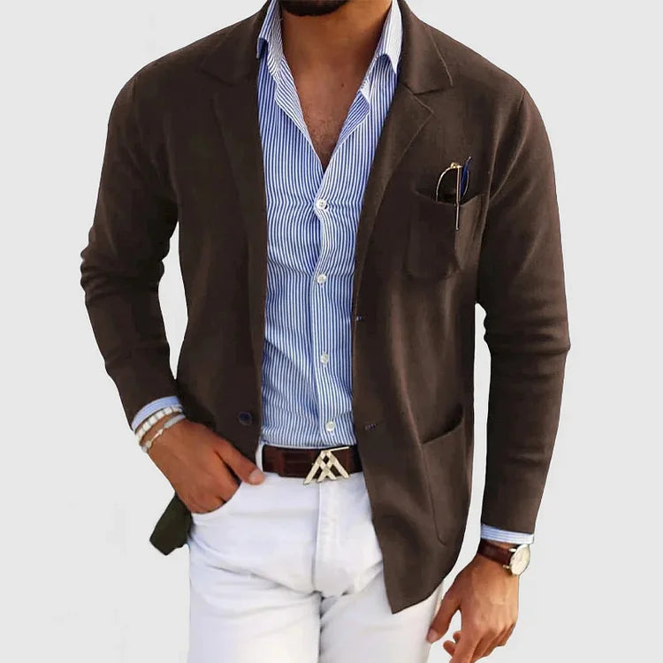 Blazer homme en tricot léger décontracté pour toutes occasions 6