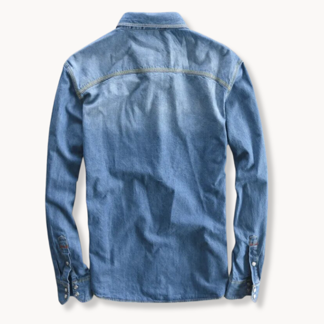 Chemise à boutons en coton brossé pour homme confortable 3