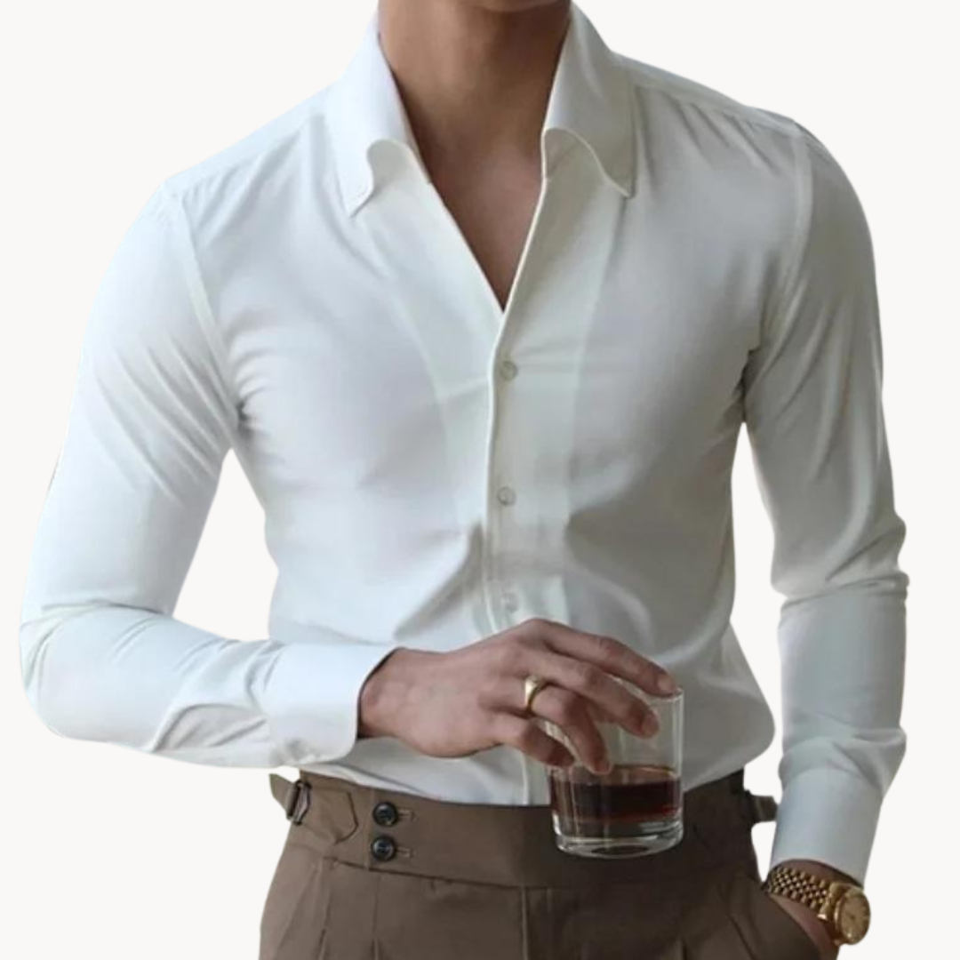 Chemise à boutons homme en coton et bambou, élégante et polyvalente 2