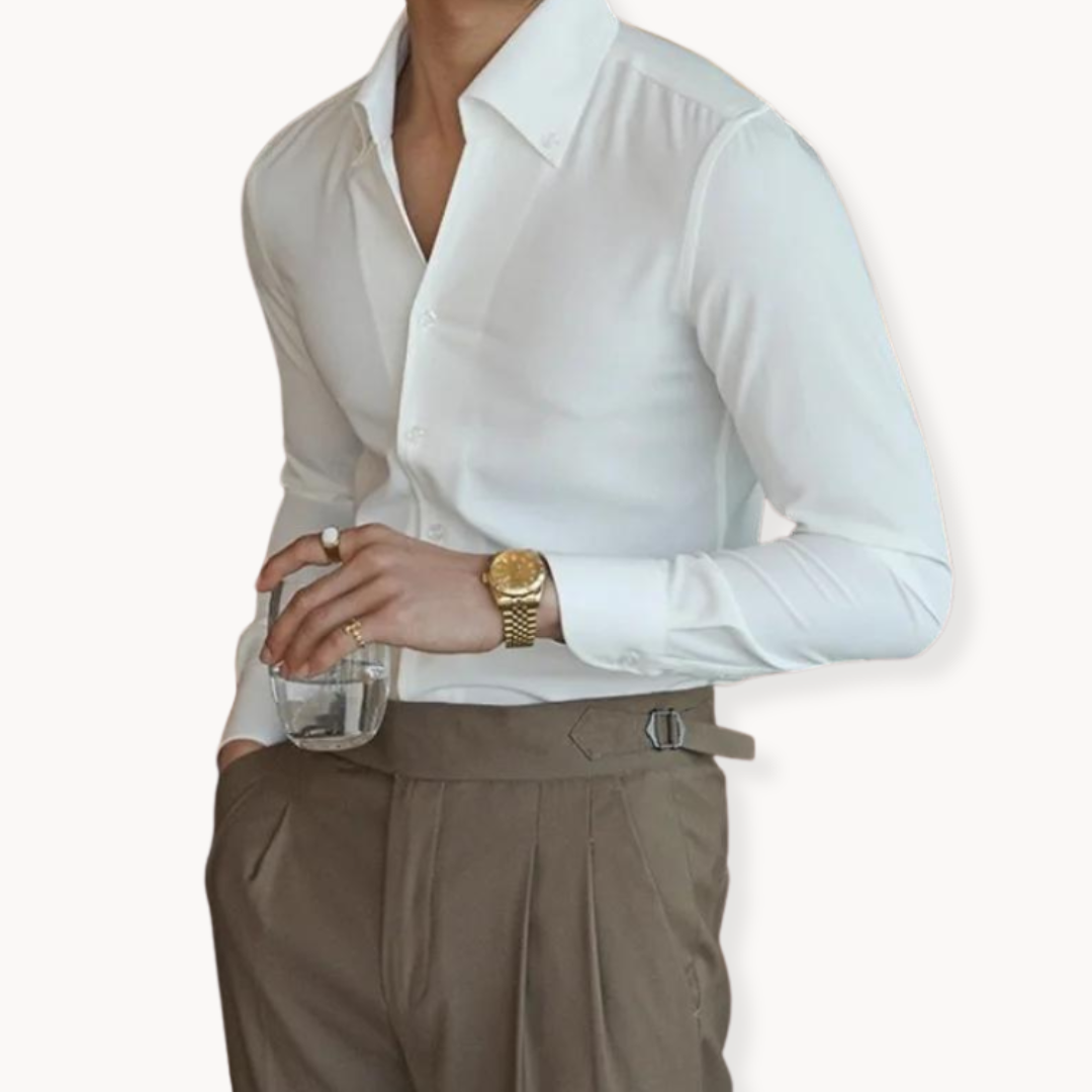 Chemise à boutons homme en coton et bambou, élégante et polyvalente 3