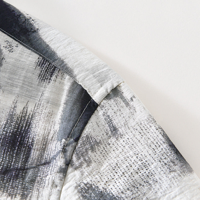 Chemise à manches courtes imprimée en coton pour homme 5