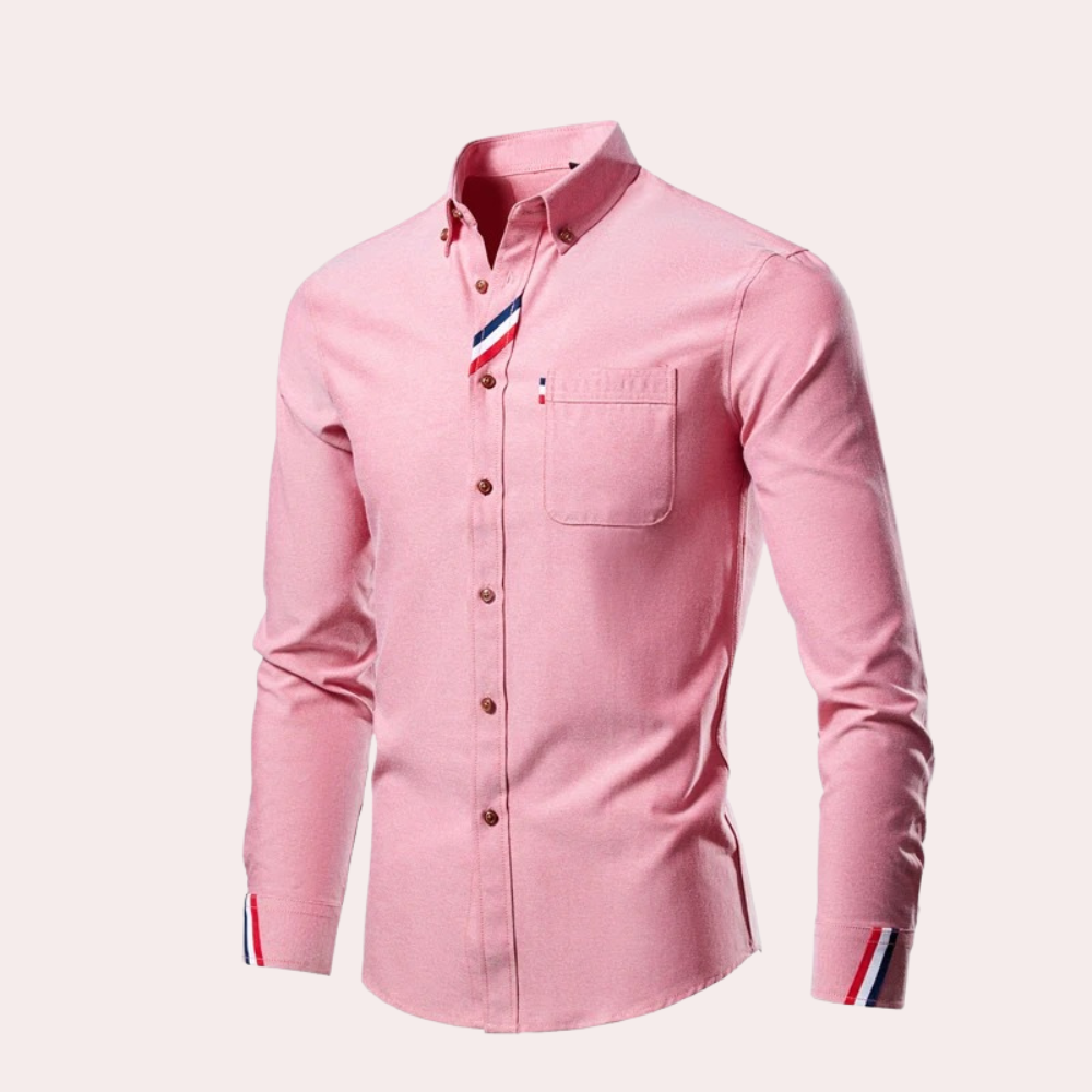 Chemise ajustée en coton pour homme, élégante et polyvalente 3