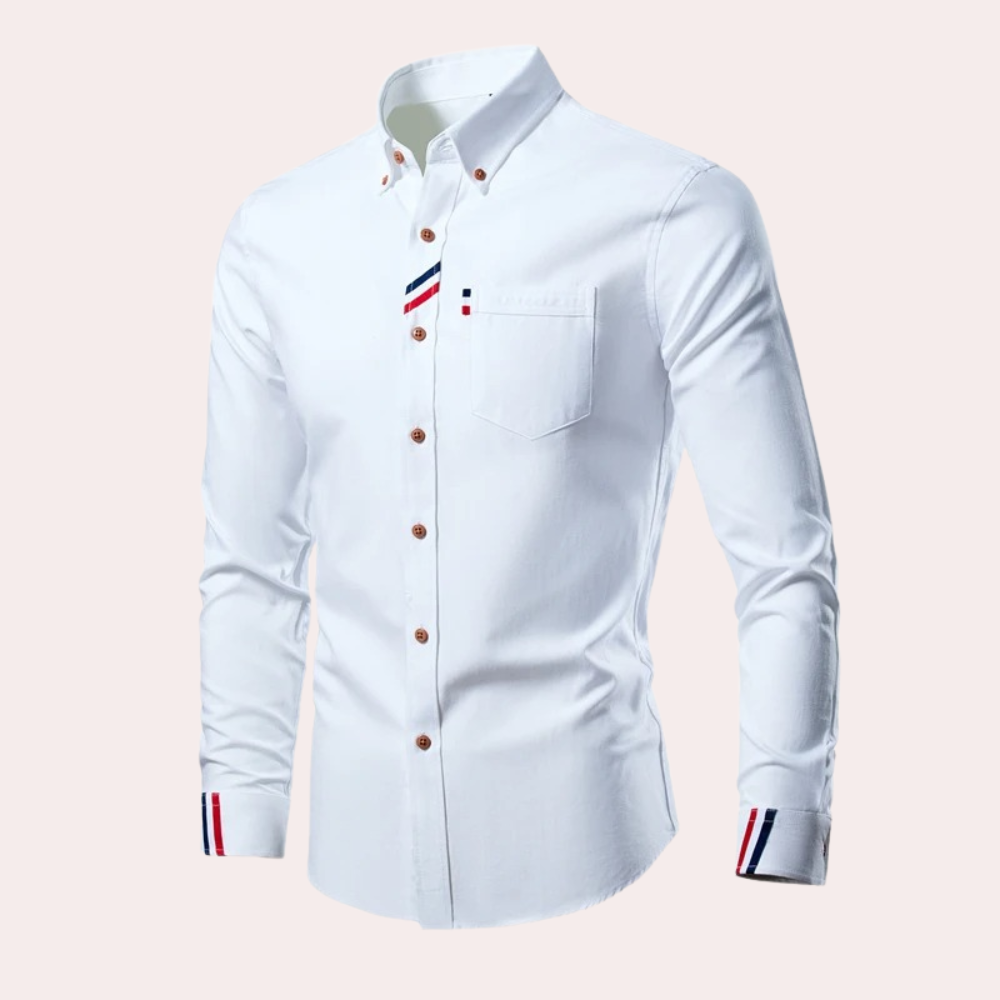 Chemise ajustée en coton pour homme, élégante et polyvalente 4