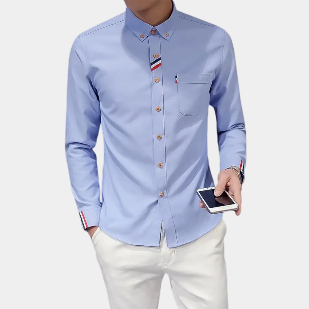 Chemise ajustée en coton pour homme, élégante et polyvalente 5