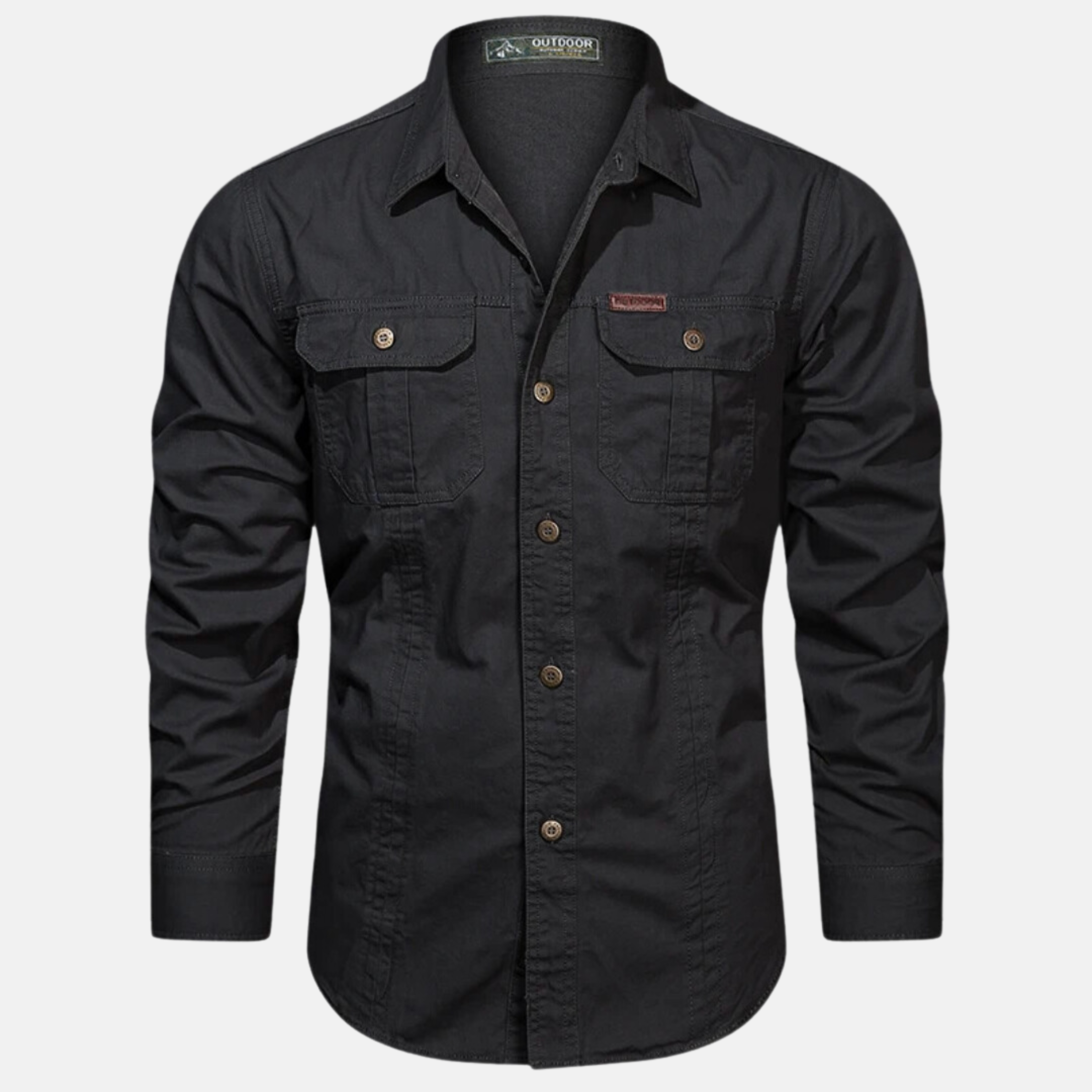 Chemise cargo homme en tissu premium moderne avec poches 2