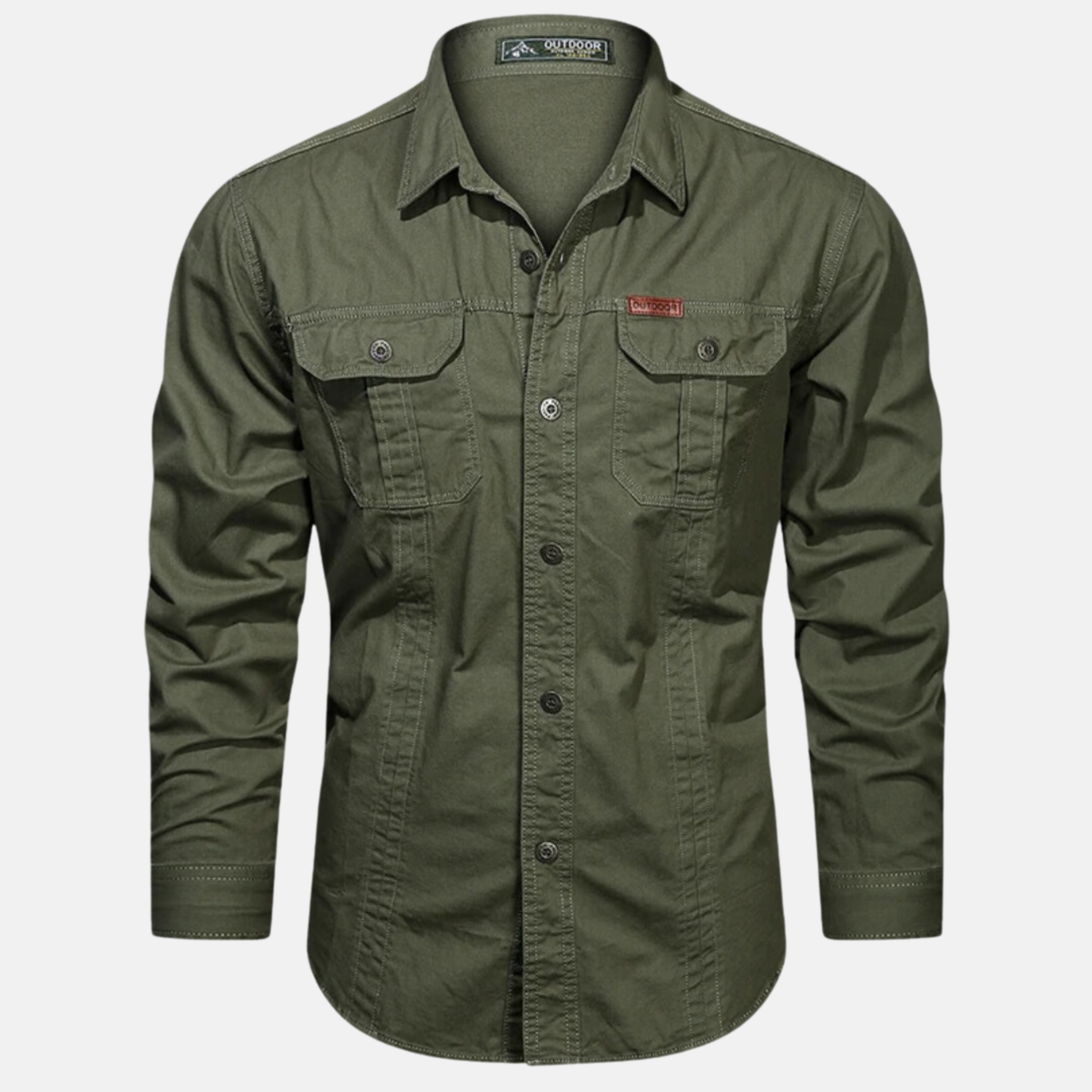 Chemise cargo homme en tissu premium moderne avec poches 3