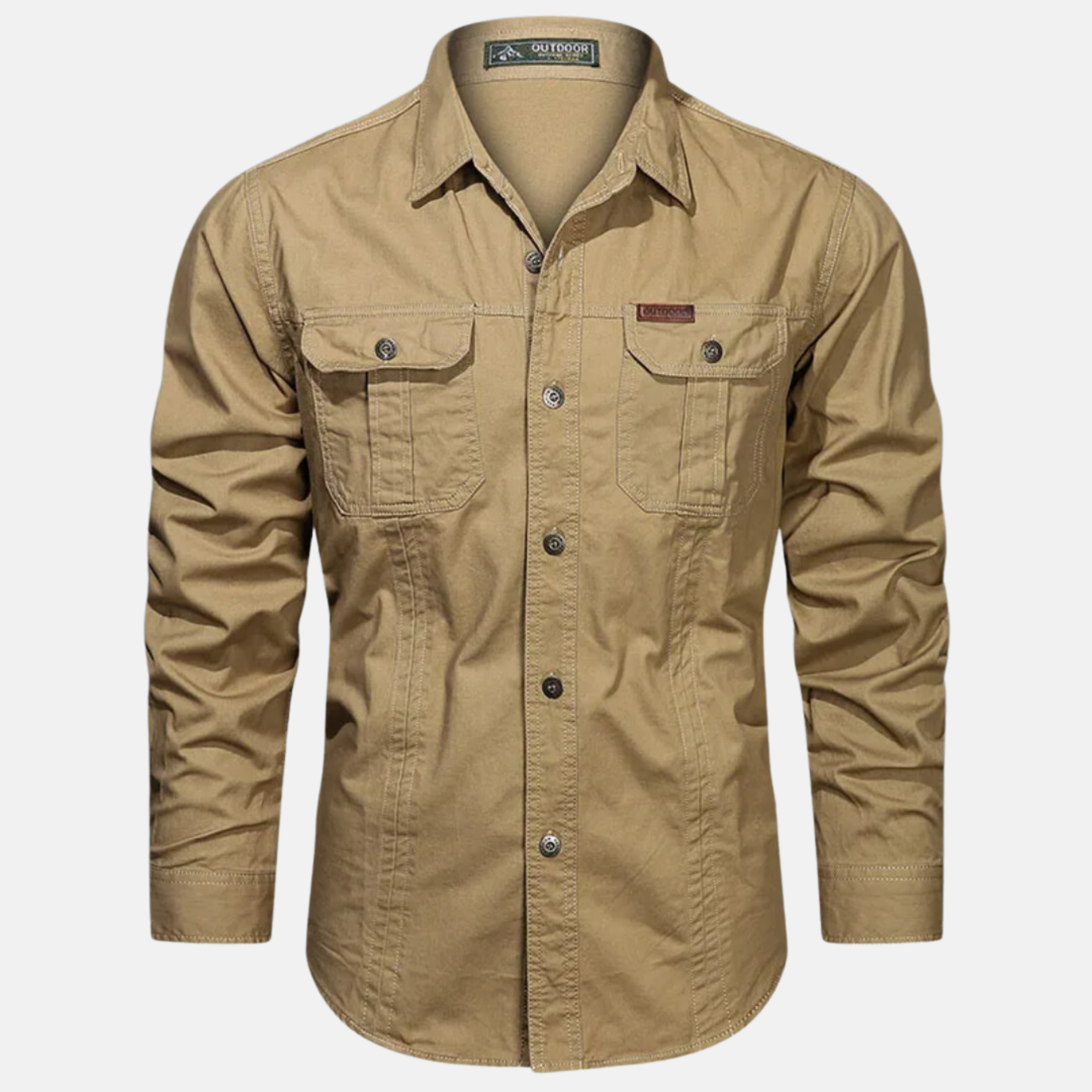 Chemise cargo homme en tissu premium moderne avec poches 4