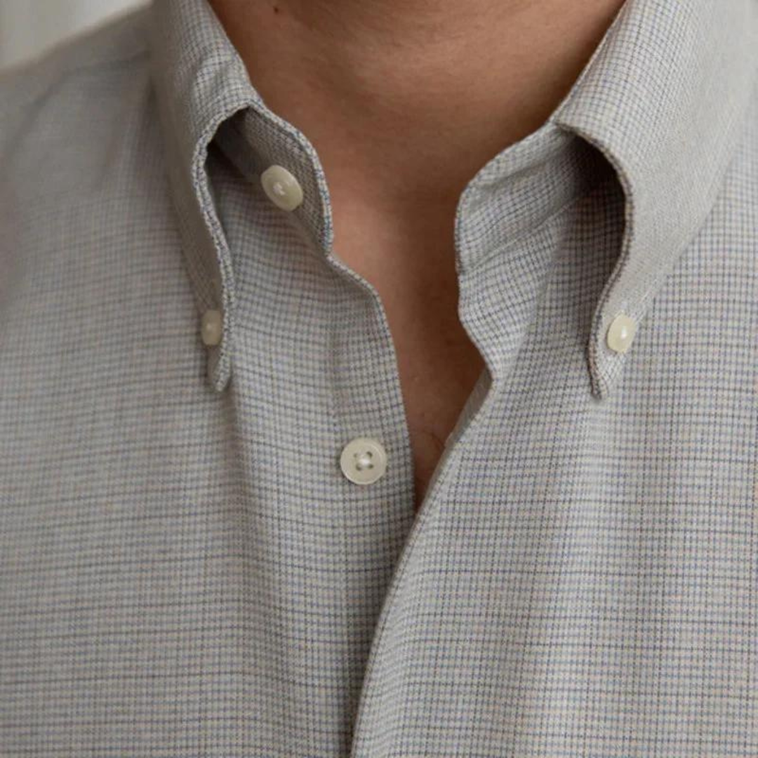 Chemise classique en coton pour homme avec col boutonné 4