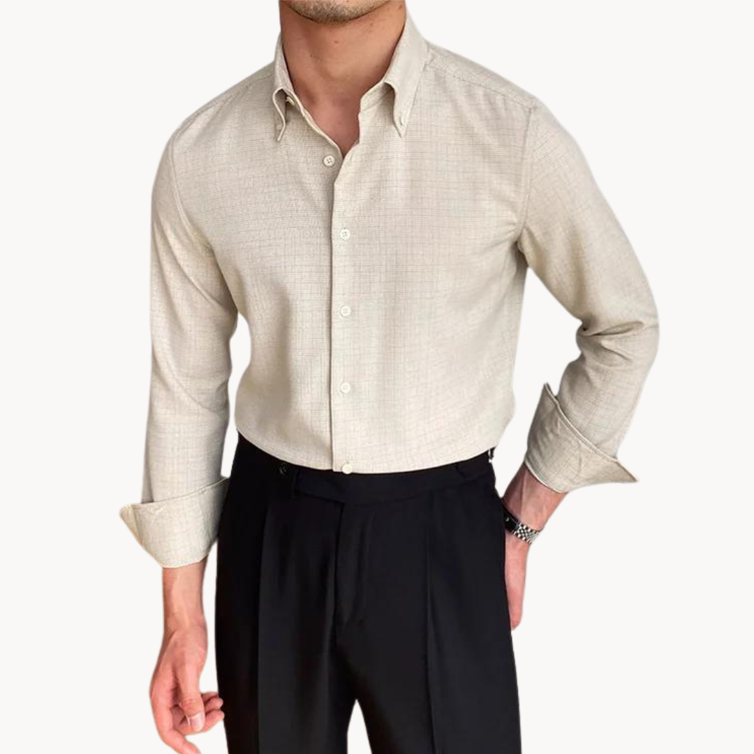Chemise classique en coton pour homme avec col boutonné 6