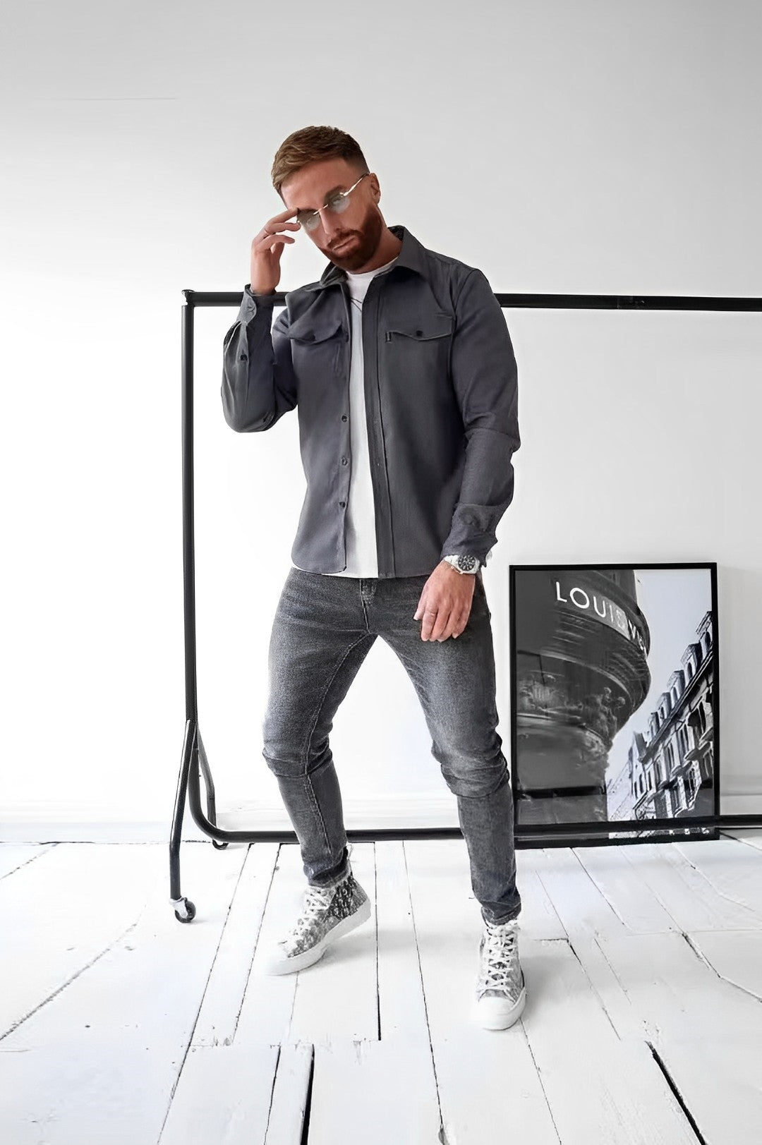 Chemise décontractée en coton doux pour homme 10
