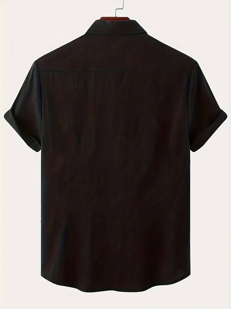 Chemise décontractée en coton manche courte homme 2