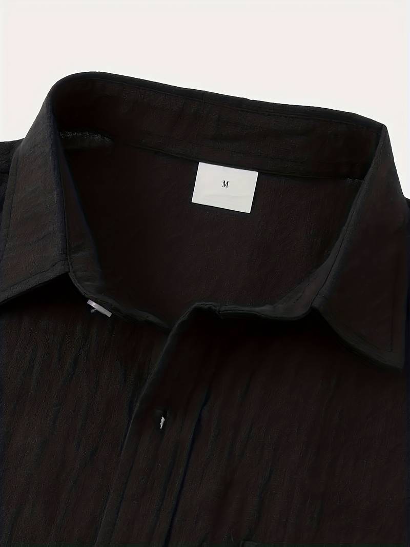 Chemise décontractée en coton manche courte homme 3