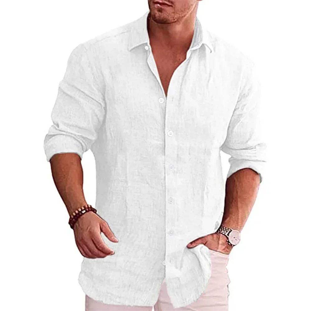 Chemise décontractée en coton pour homme avec col classique 2