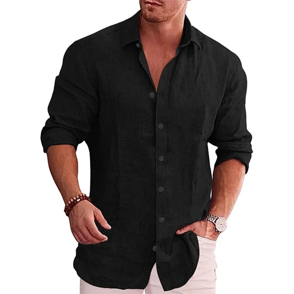 Chemise décontractée en coton pour homme avec col classique 3