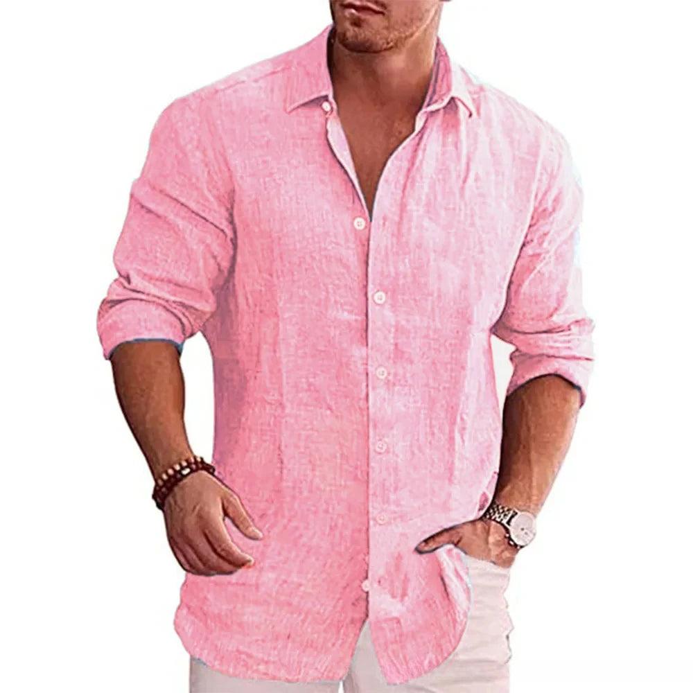 Chemise décontractée en coton pour homme avec col classique 4