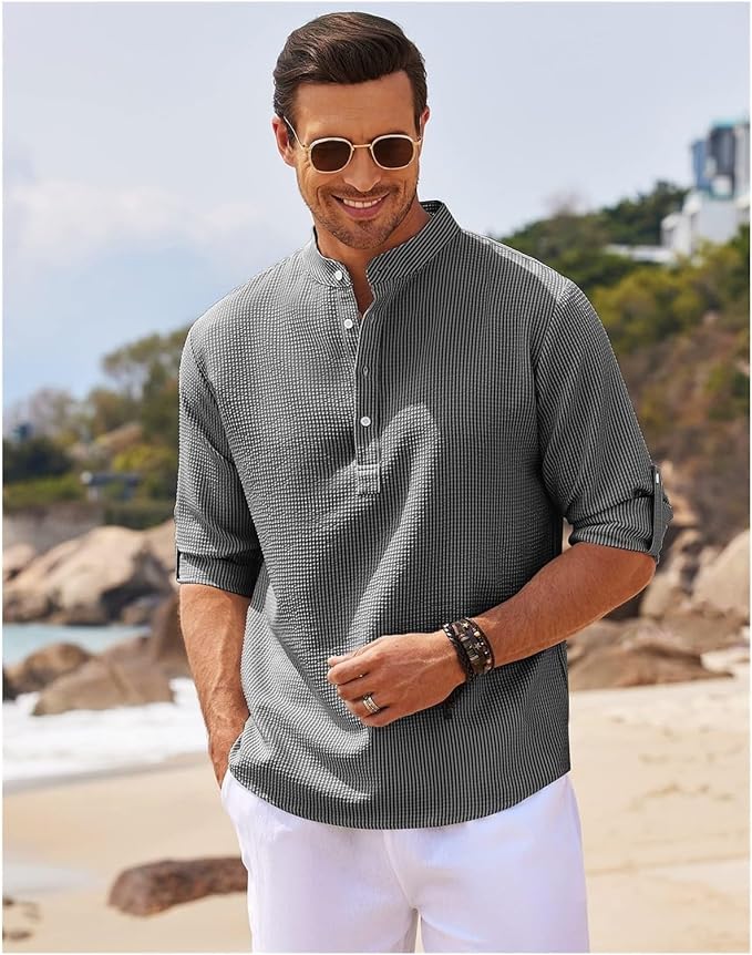 Chemise décontractée en coton pour homme coupe moderne 3
