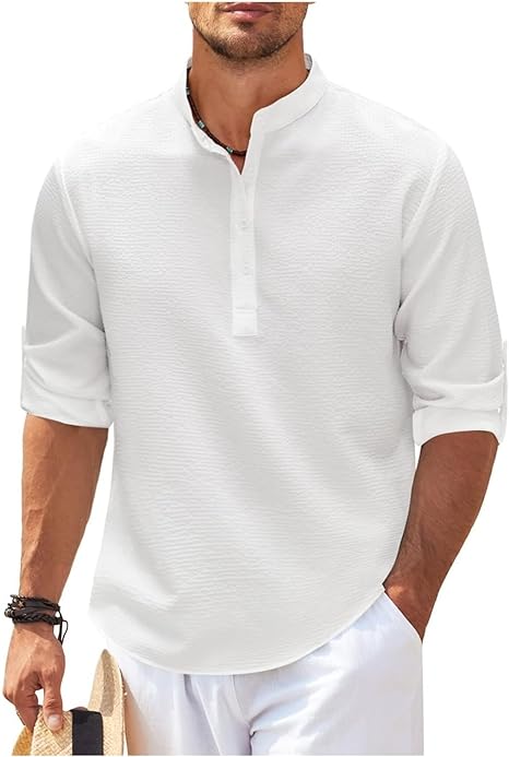 Chemise décontractée en coton pour homme coupe moderne 4