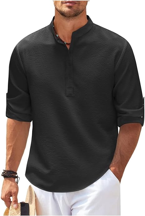 Chemise décontractée en coton pour homme coupe moderne 5