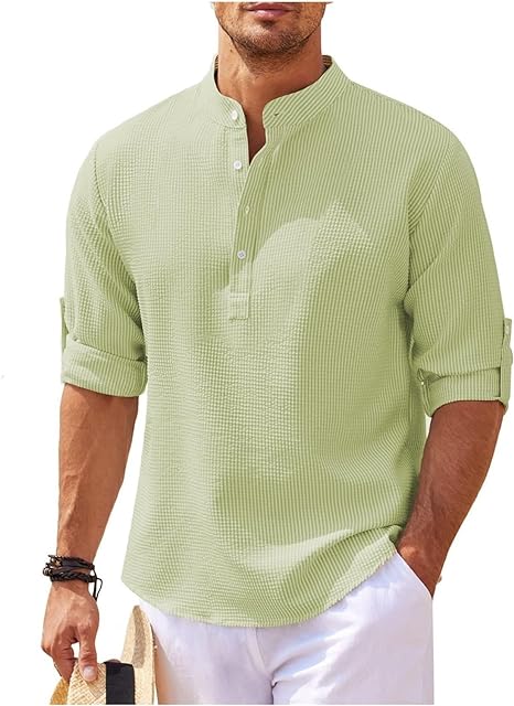 Chemise décontractée en coton pour homme coupe moderne 6