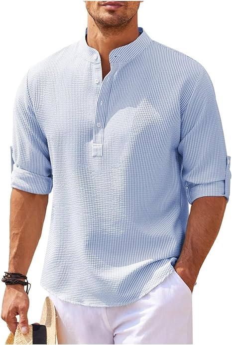 Chemise décontractée en coton pour homme coupe moderne 8