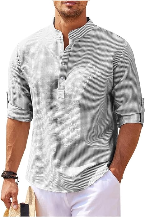 Chemise décontractée en coton pour homme coupe moderne 9