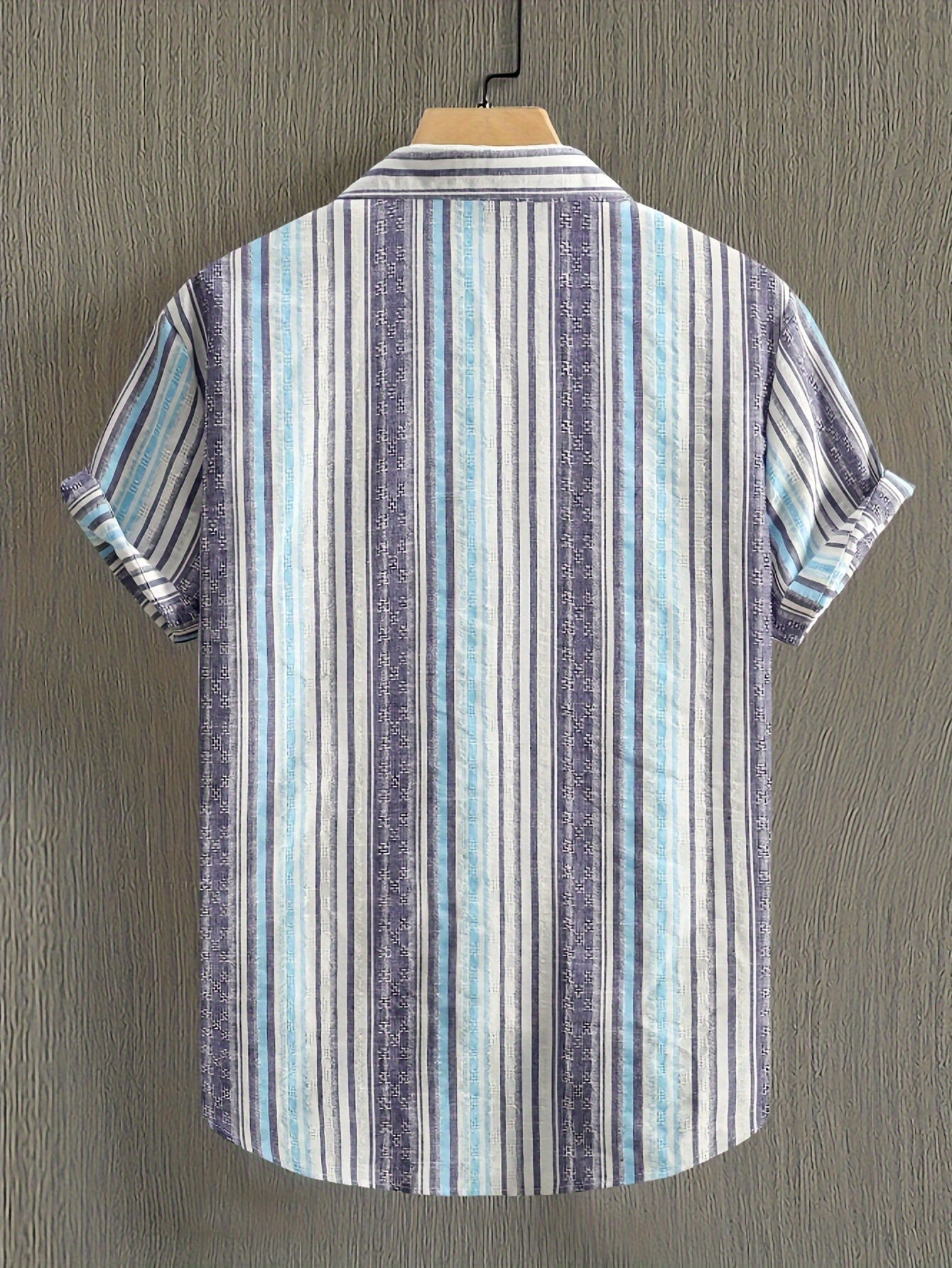 Chemise en coton homme à manches courtes avec rayures 6
