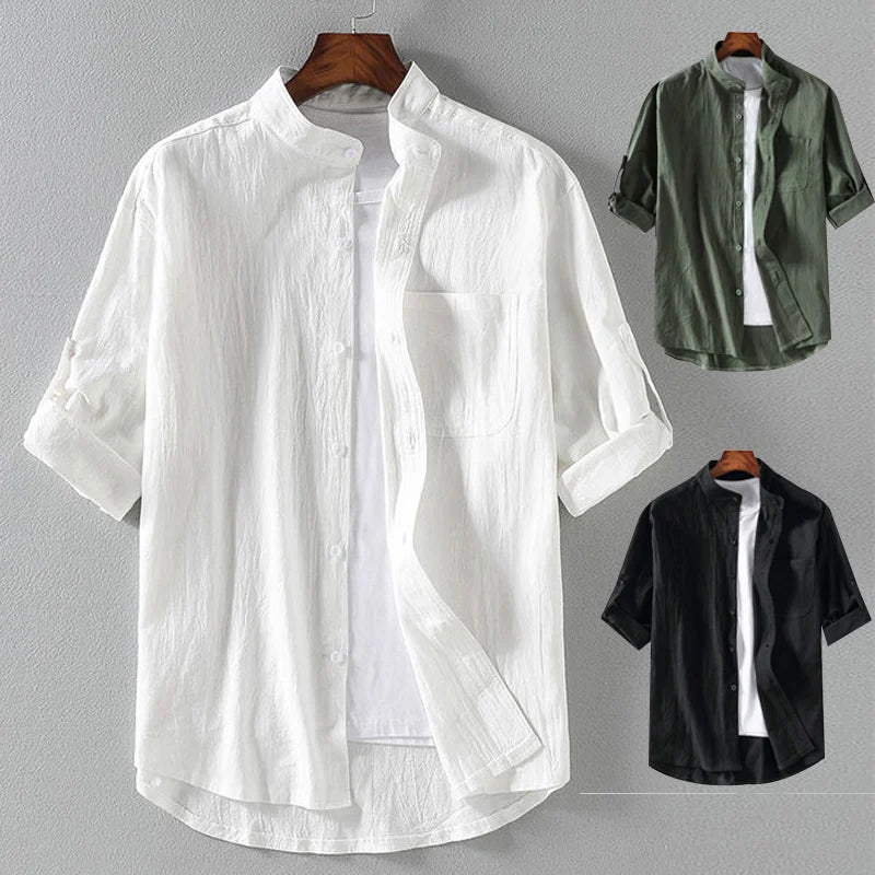 Chemise en coton homme à manches courtes élégante et moderne 2