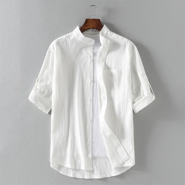 Chemise en coton homme à manches courtes élégante et moderne 8