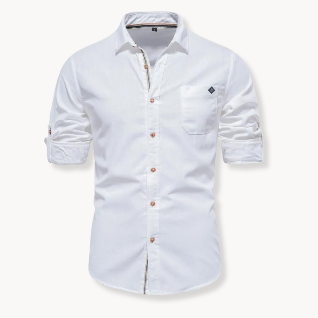 Chemise en coton homme à manches longues élégante 4