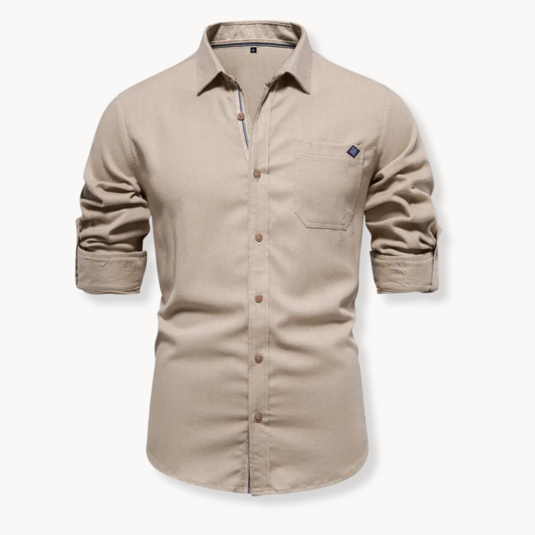 Chemise en coton homme à manches longues élégante 7