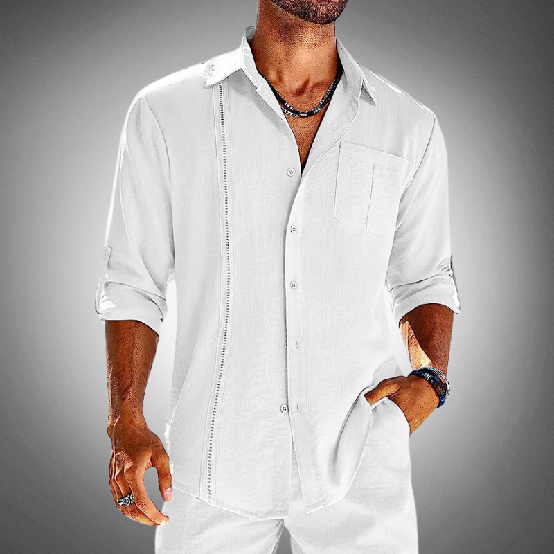 Chemise en coton homme classique à boutons 11