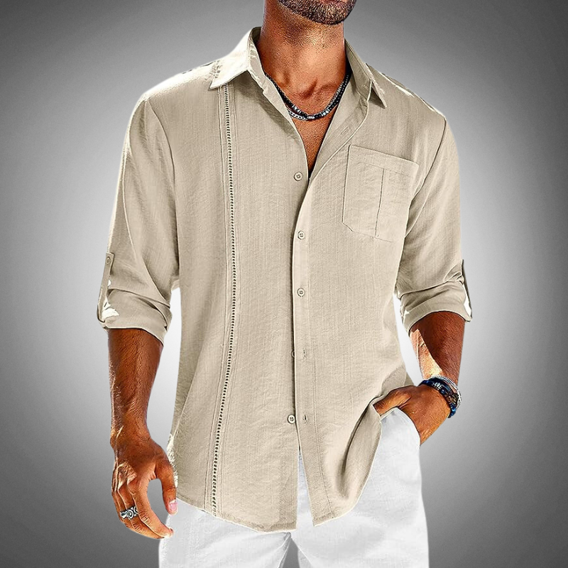 Chemise en coton homme classique à boutons 7