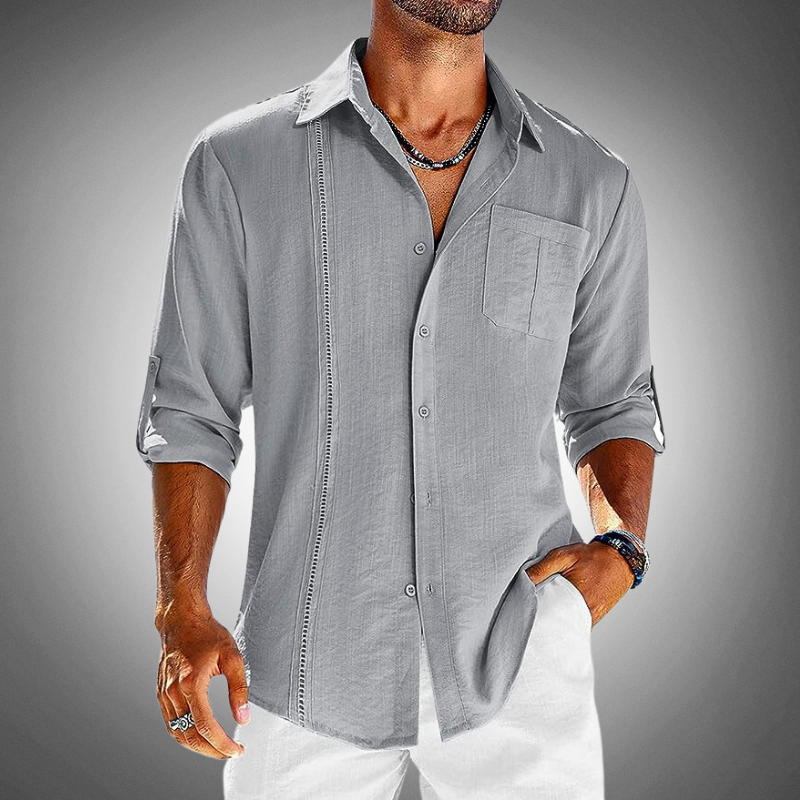 Chemise en coton homme classique à boutons 9