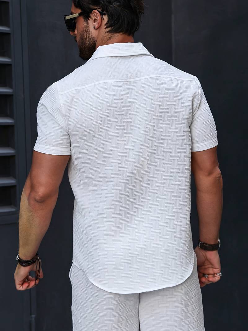 Chemise en coton homme classique à coupe décontractée 5