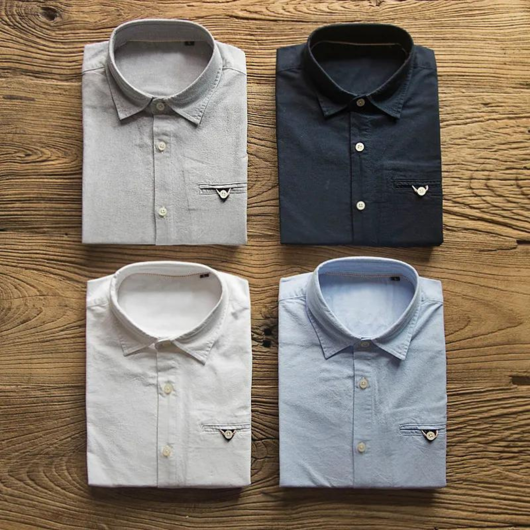 Chemise en coton homme classique avec patch 2