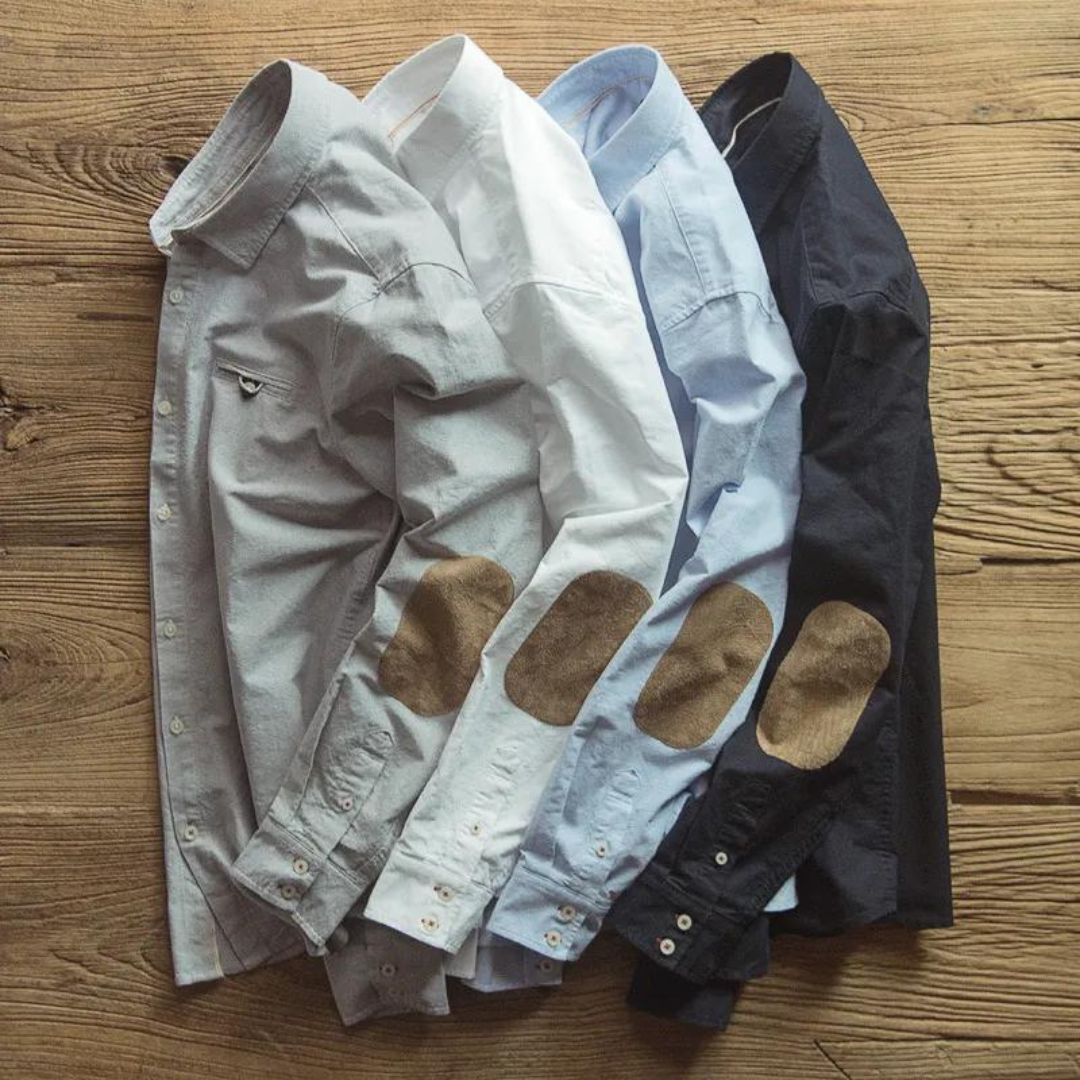 Chemise en coton homme classique avec patch 3