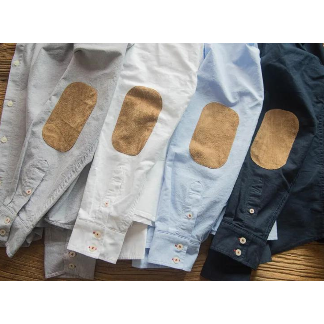 Chemise en coton homme classique avec patch 5
