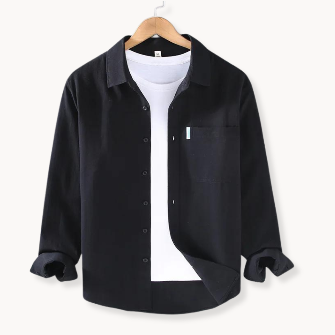 Chemise en coton homme élégante à manches longues 10