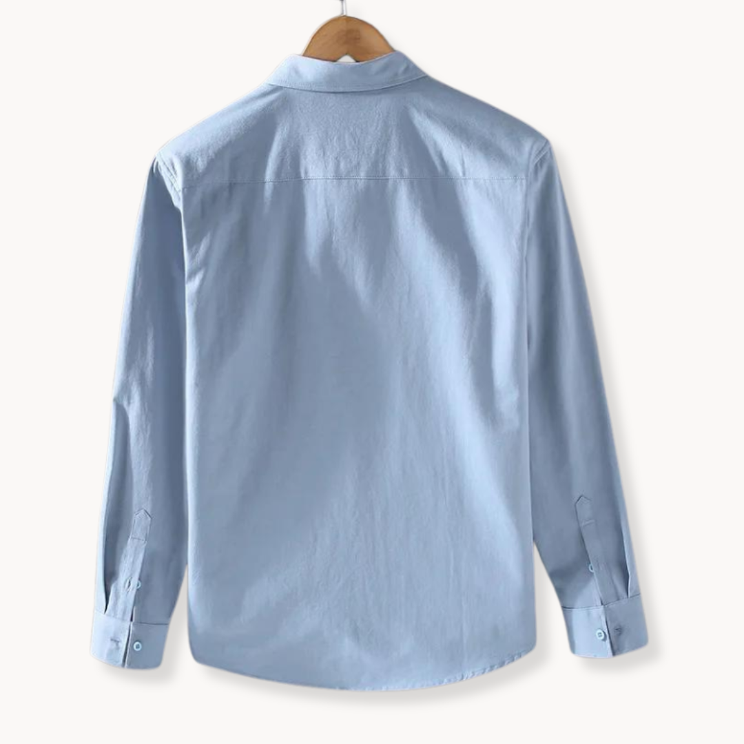 Chemise en coton homme élégante à manches longues 4