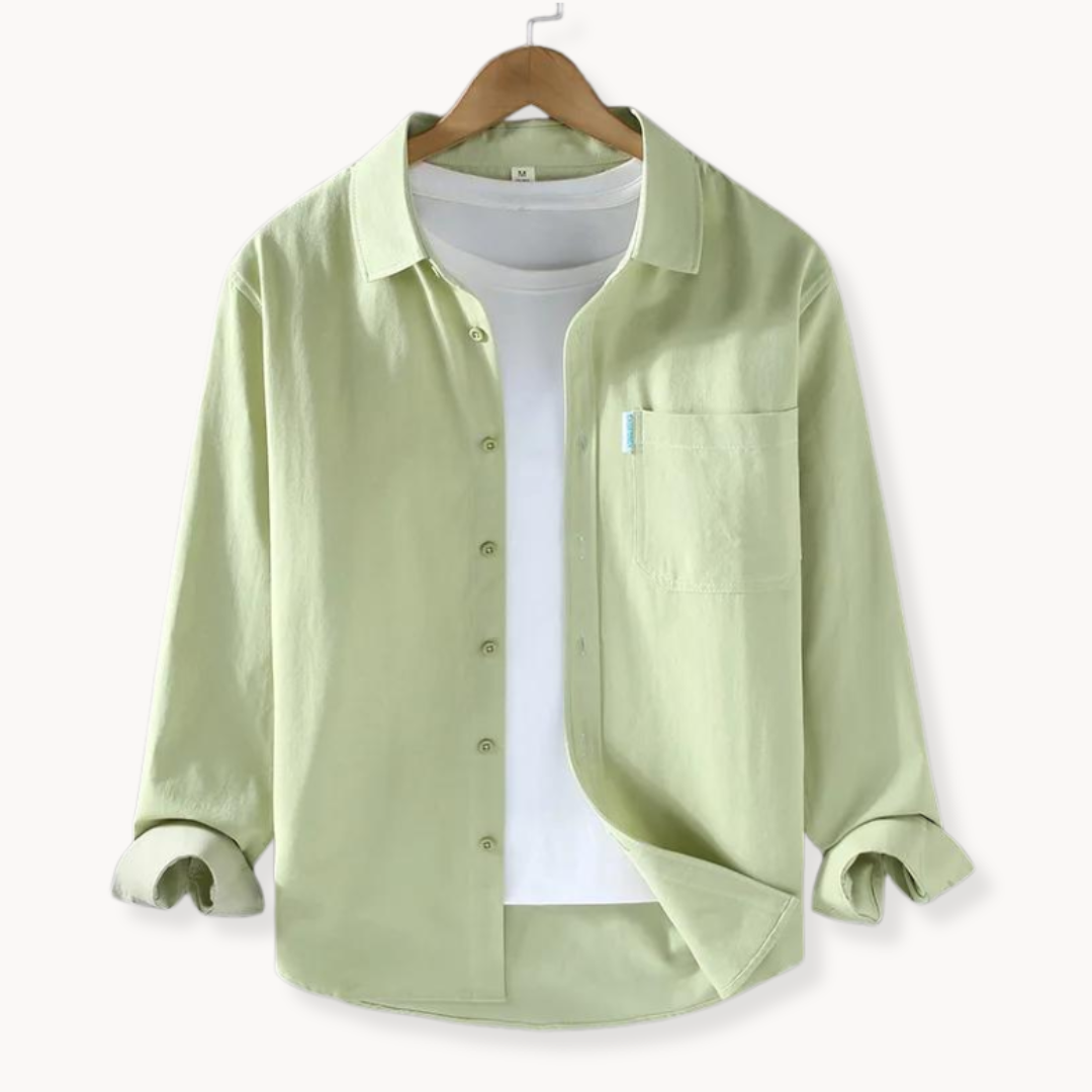 Chemise en coton homme élégante à manches longues 6