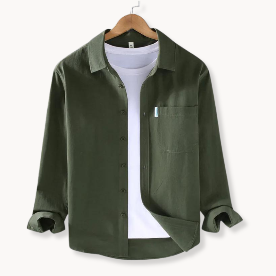 Chemise en coton homme élégante à manches longues 7