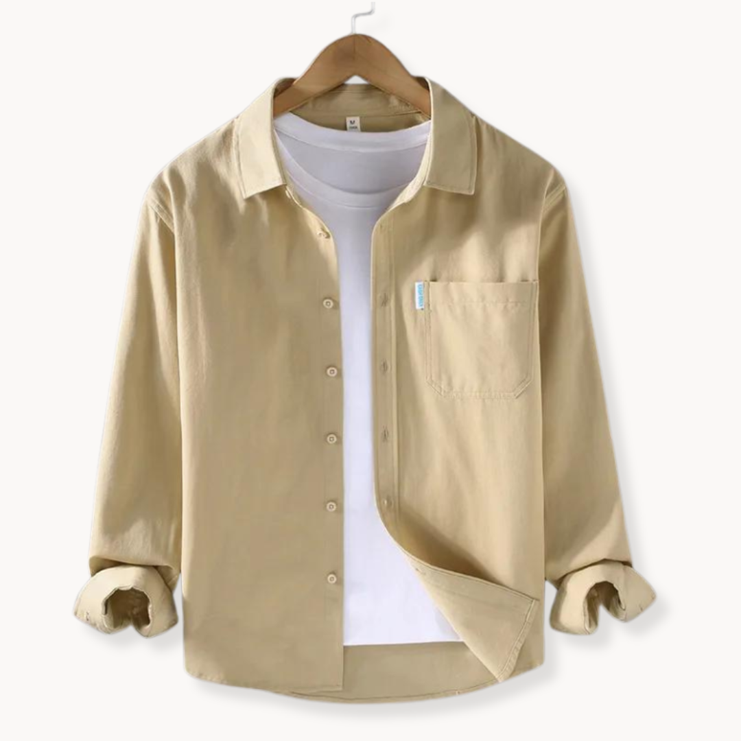 Chemise en coton homme élégante à manches longues 9