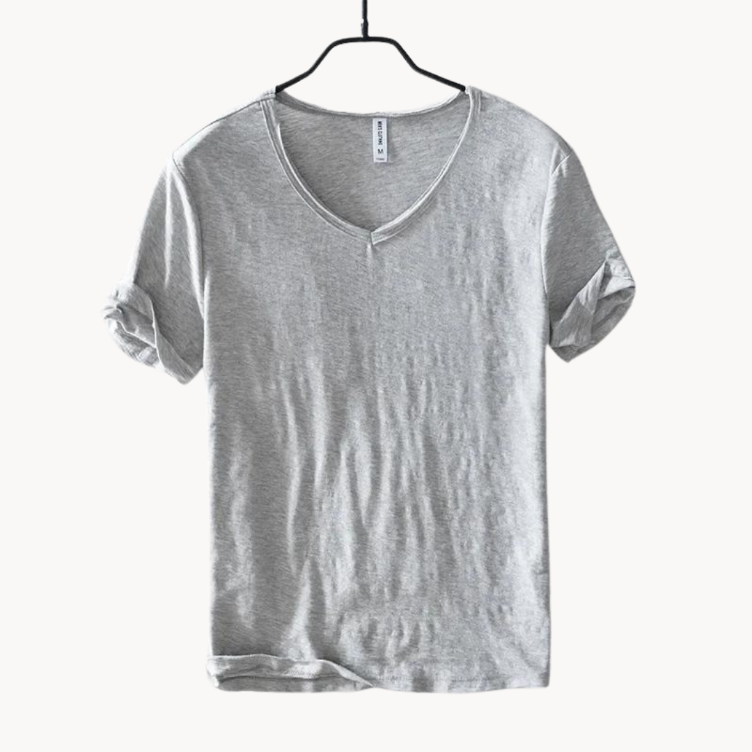 Chemise en coton premium homme à col en V 10