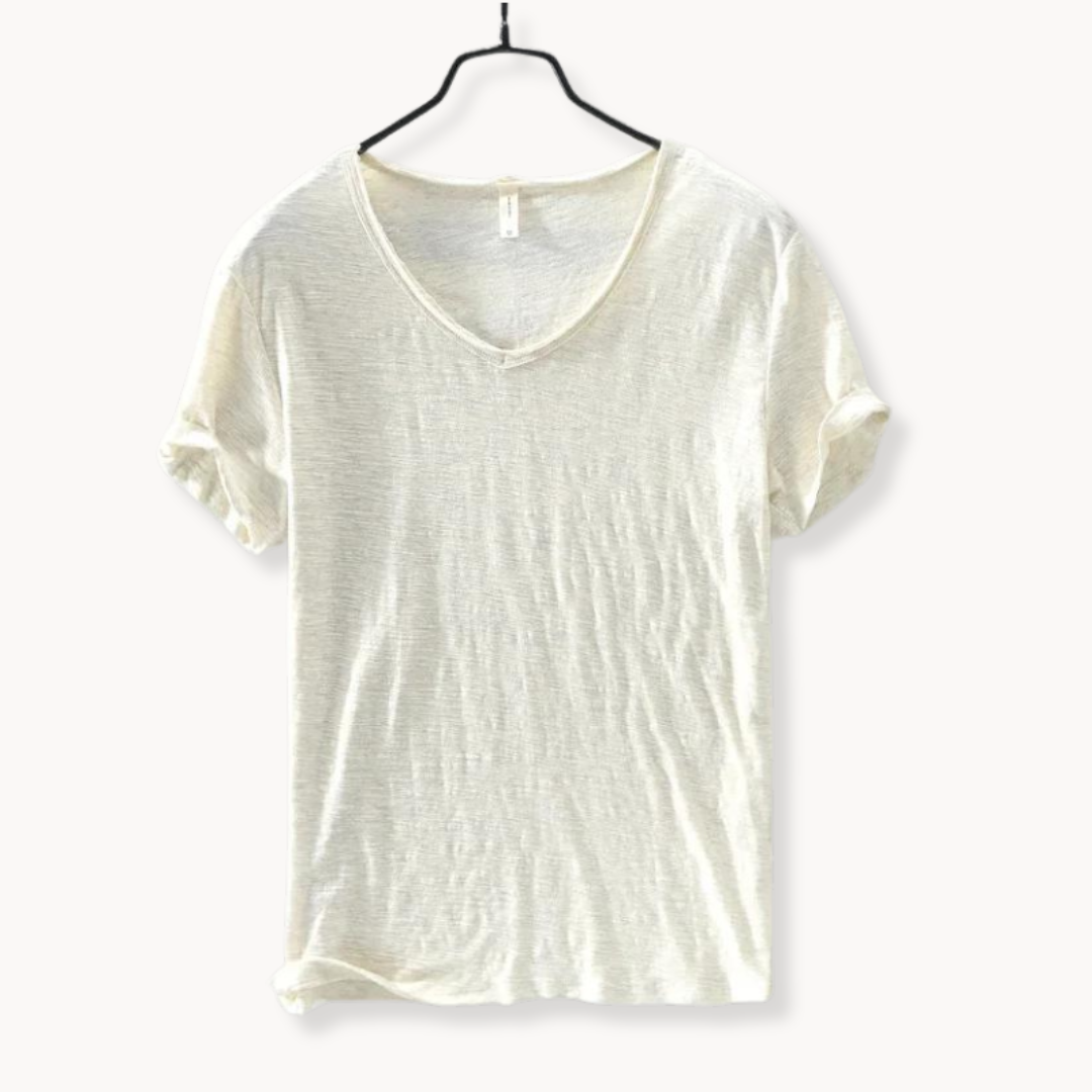 Chemise en coton premium homme à col en V 3