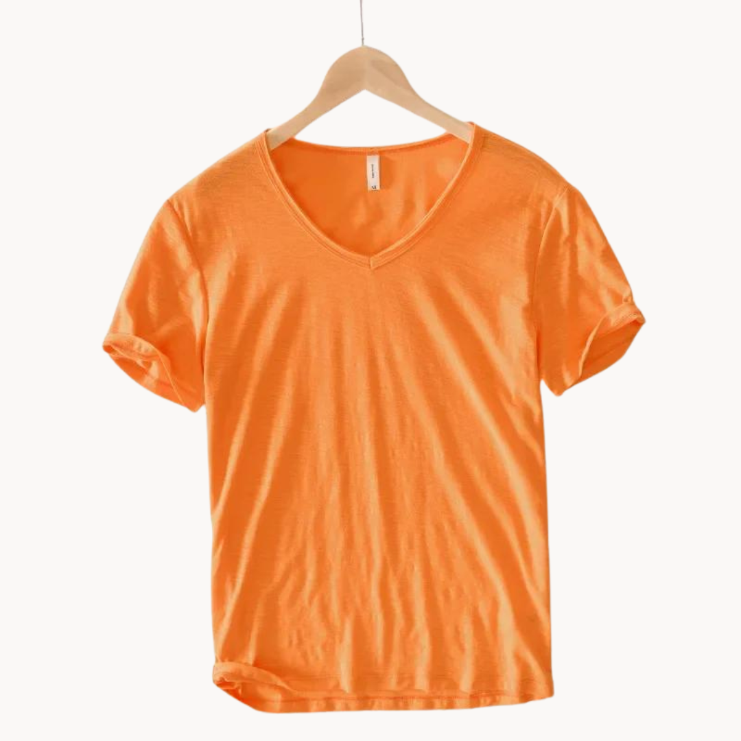 Chemise en coton premium homme à col en V 9
