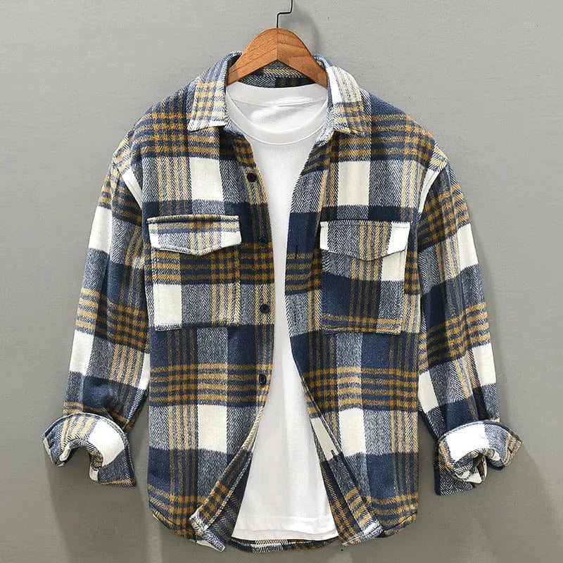 Chemise en flanelle à carreaux pour homme, douce et chaude 3