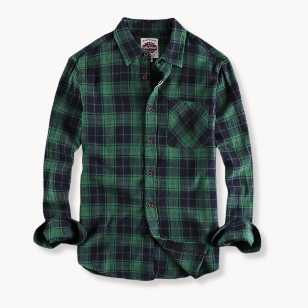 Chemise en flanelle homme en coton doux 4
