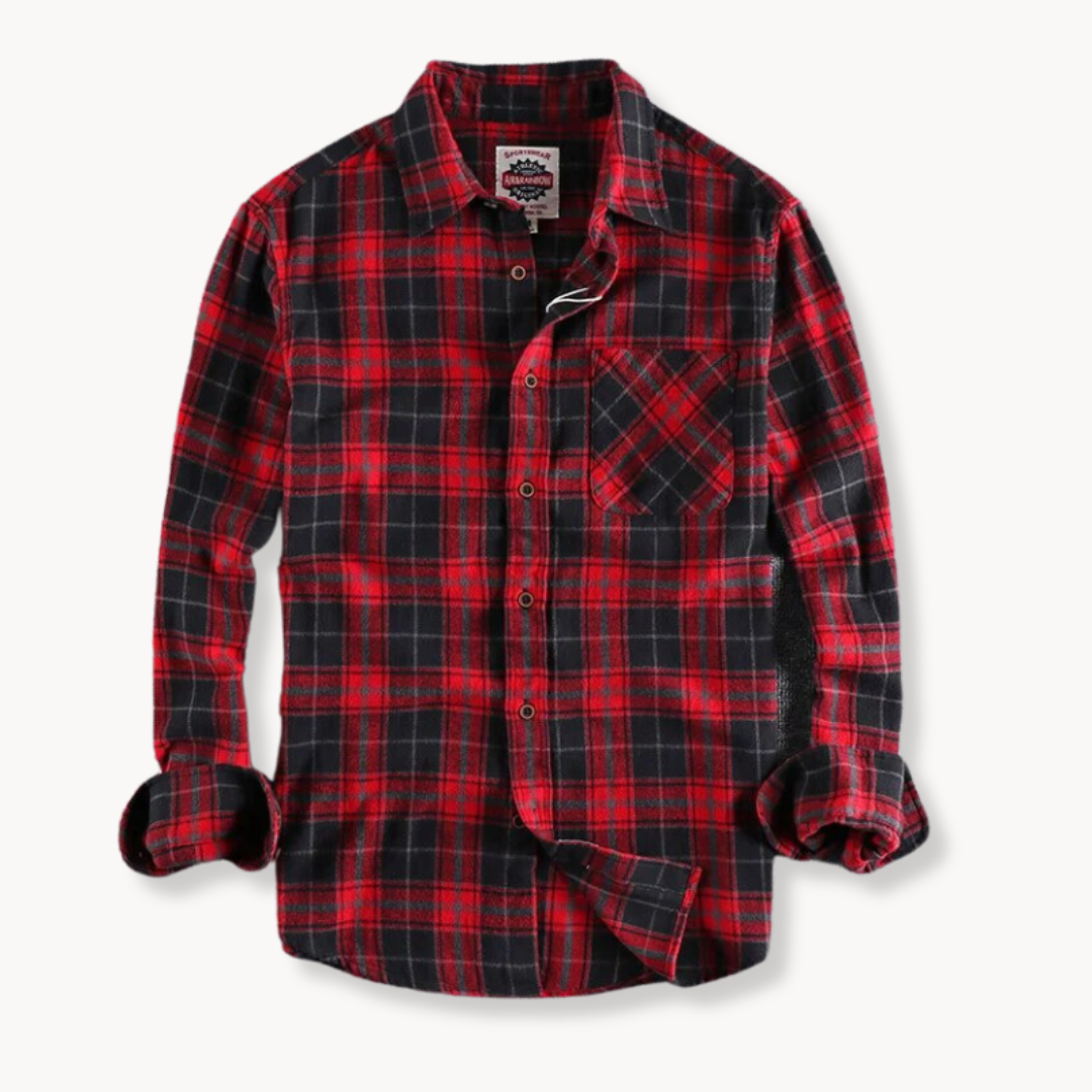 Chemise en flanelle homme en coton doux 5