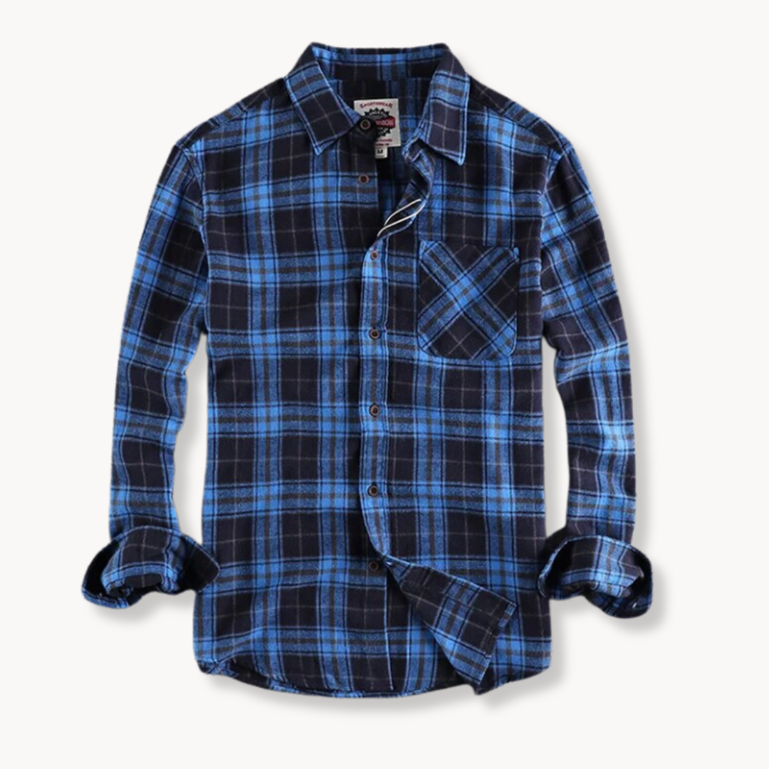 Chemise en flanelle homme en coton doux 6